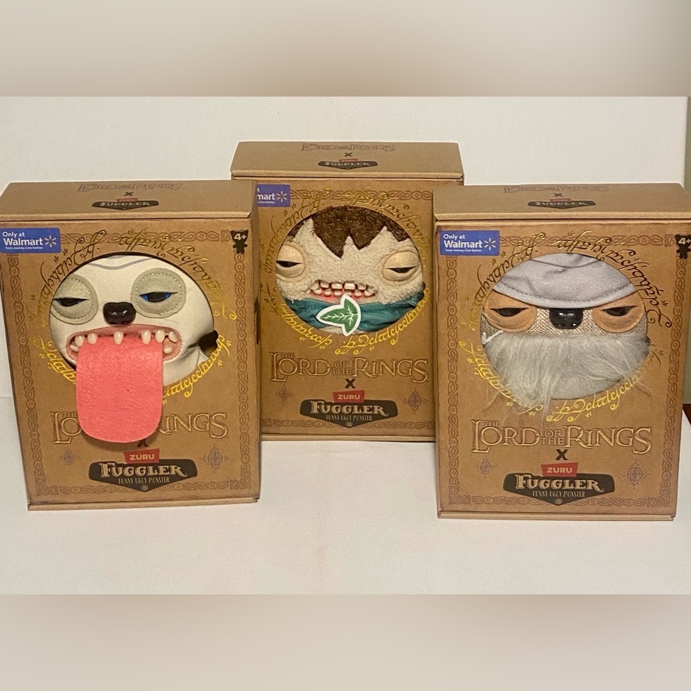 Full Set Fugglers 3 Lord Of The Rings by Zuru -Gollum,Gandalf & Frodo NWT Sealed